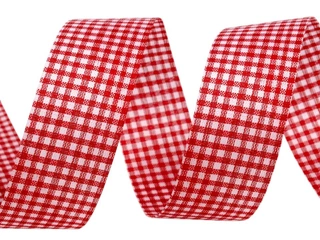 Stuha kostka 25mm KOSTKA25/101- červená