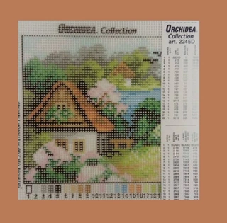 Dětské vyšívání 11x 13 cm (sada předloha + příze) - autíčko 9713