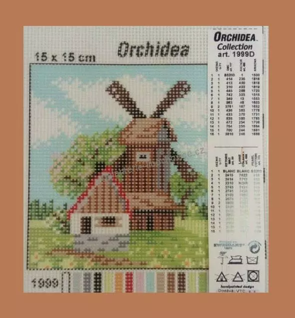 Dětské vyšívání 15x15 cm (sada předloha + příze) - slepička GP048