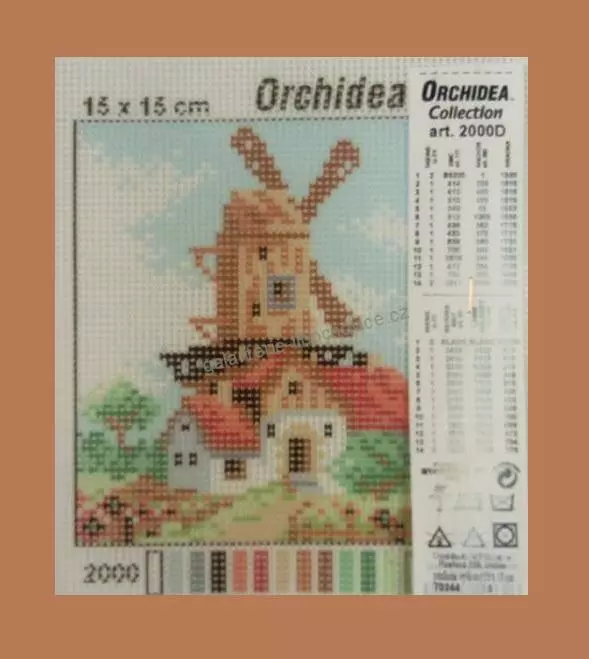 Dětské vyšívání 15x15 cm (sada předloha + příze) - slepička GP048