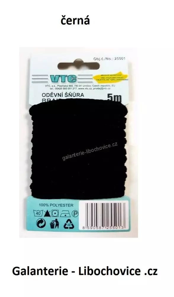 Oděvní šňůra Cord 4mm  (25501/26) - tm. modrá