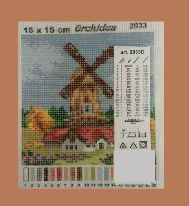 Dětské vyšívání 15x15 cm (sada předloha + příze) - muchomůrka GP006