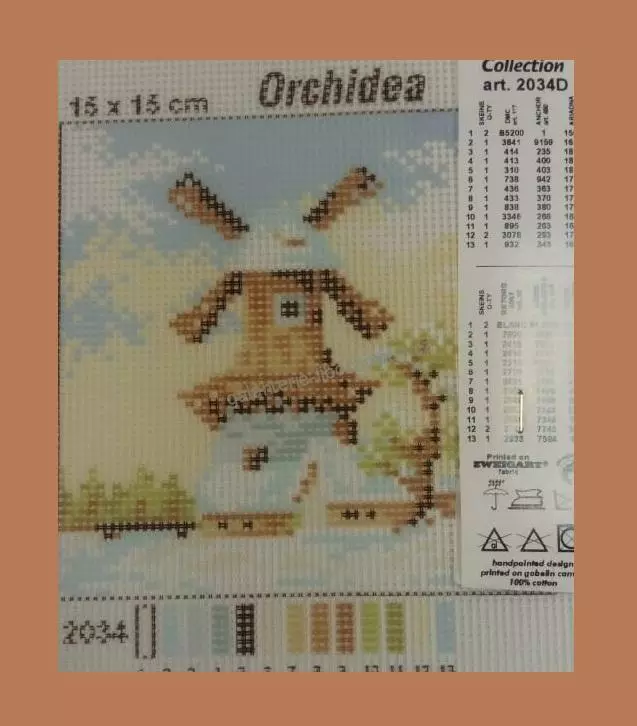 Dětské vyšívání 15x15 cm (sada předloha + příze) - muchomůrka GP006