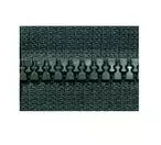 Umělý kostěný zip zdrhovadlo 80cm - ŠEDÁ tm. 955