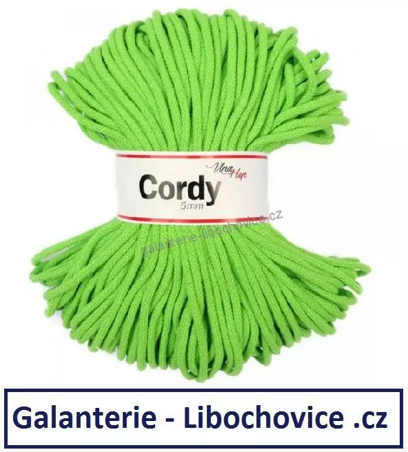 Pletací příze šňůry Cordy 5mm - Ecru