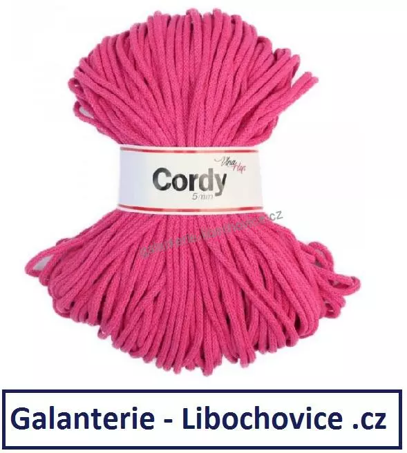 Pletací příze šňůry Cordy 5mm - Ecru