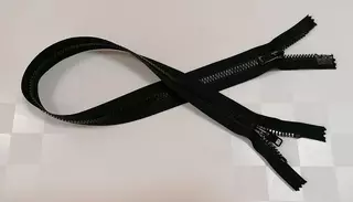 Zip dvoucestný kostěný se dvěma jezdci 85cm - černý 959