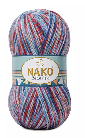 Příze Bebe Mix 86840 - modrá melange
