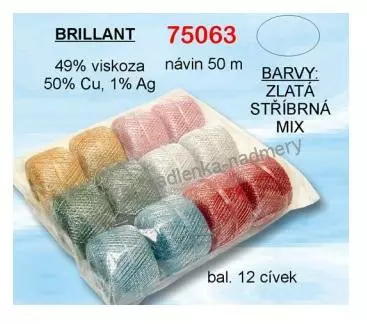 Nitě metalické 100 m 75174/1723 - rubínová