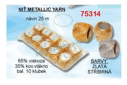 Nitě metalické 100 m 75174/3543 - modrá topaz