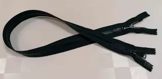 Zip dvoucestný kostěný se dvěma jezdci 80cm - tm. modrý 940