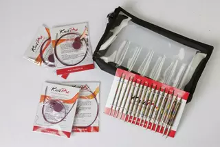 Dřevěné šroubovací kruhové jehlice Knit Pro 223019 - velká sada ,,Set Deluxe"