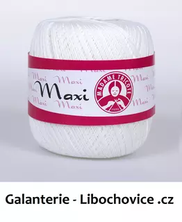 Háčkovací příze MAXI MT 1000 bělená bílá