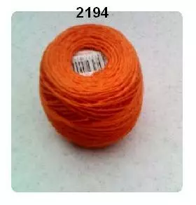 Barevná háčkovací příze Kordonet 30 - 2194 - tmavě oranžová