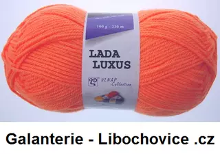 Pletací příze Lada luxus 50011 - neonová oranžová
