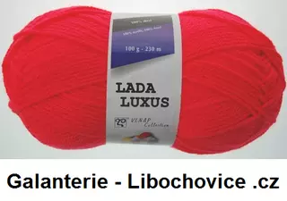 Pletací příze Lada luxus 50013 - neonová růžovooranžová