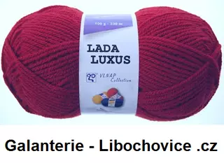 Pletací příze Lada luxus 52082 - tmavě rudá