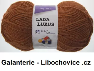 Pletací příze Lada luxus 53164 - tmavá karamelová