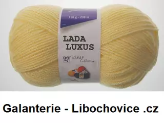 Pletací příze Lada luxus 54033 - žlutá