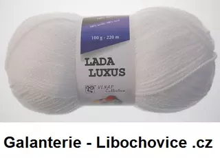 Pletací příze Lada luxus 57076 - bílá