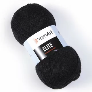Pletací příze Elite 241 - černá s jemným šedým melírem