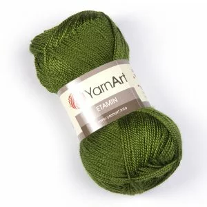 Pletací a háčkovací příze Etamin 444 - khaki