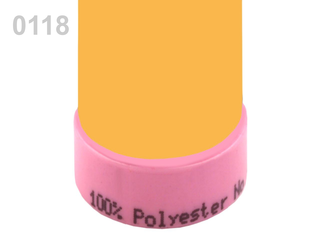 100007 Nitě polyesterové 100m -  0118 žlutá