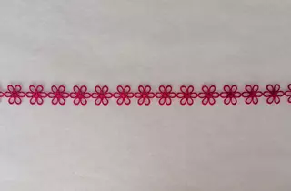 Stuha jemné kytičky tmavší růžová pink