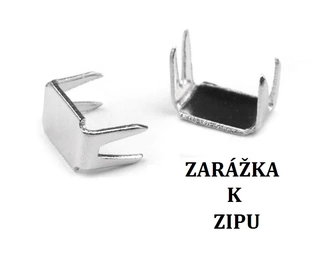 Koncovka zarážka na zip - nikl
