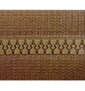Umělý kostěný zip zdrhovadlo 75cm - KAKAOVÁ 957