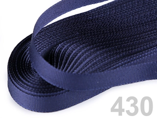 Stuha taftová šíře 0,9 cm - 9/430 tm. modrá