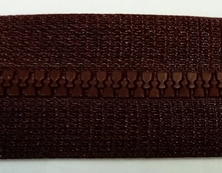 Umělý kostěný zip zdrhovadlo 75cm - HNĚDÁ střední 966