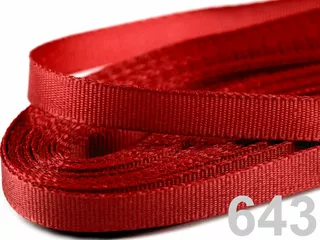 Stuha taftová šíře 0,6 cm - 6/643 jasně červená