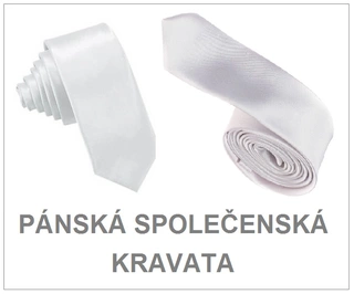 Pánská společenská kravata vázanka 77015 - bílá