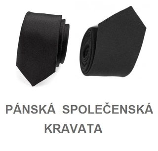 Pánská společenská kravata vázanka 77014 - černá