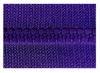 Umělý kostěný zip zdrhovadlo 70cm - FIALOVÁ tm. 998