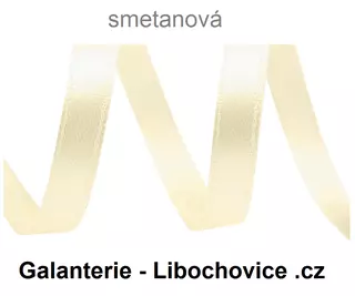Stuha atlasová 6mm (14506/sm) - smetanová