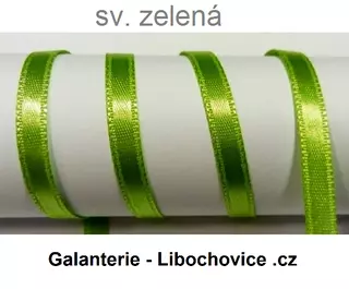 Stuha atlasová 6mm (14506/sv.zel) - zelená