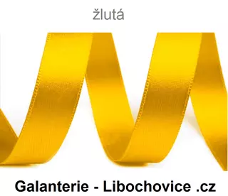 Stuha atlasová 6mm (14506/žl) - žlutá
