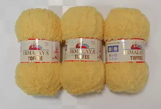 Pletací příze s chlupem Toffee 73504 - žlutá