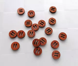Dřevěný knoflík 12 mm - mahagon
