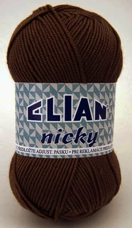 Pletací příze Elian Nicky 1182 - hnědá