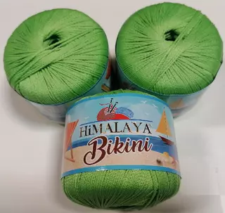 Háčkovací příze Bikini 80609 (jako Jesenka) - zelená hrášková