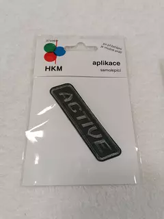 Nažehlovací záplaty obdélník 2x8cm - tm. šedá