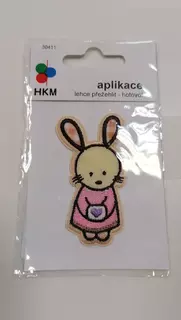 Dětské nažehlovací záplaty ZD10 - zajíc holka