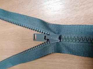 Umělý oboustranný kostěný zip zdrhovadlo 85cm - ŠEDÁ 953