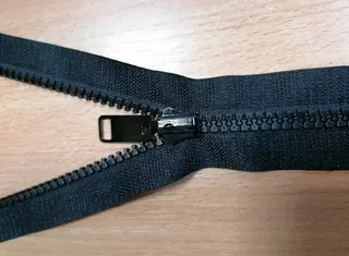 Umělý oboustranný kostěný zip zdrhovadlo 90cm - ČERNÁ 959