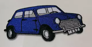 Dětské nažehlovací záplaty ZD17 - auto modré
