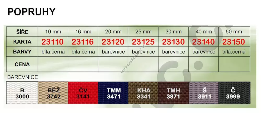 Popruh 25mm 23125/1336 - khaki