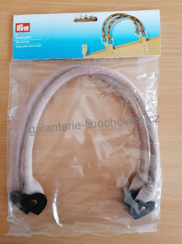 Ucha na tašky - popruh s koženými srdíčky